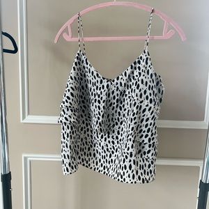 J. Crew cow print tank top